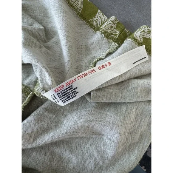 Daily Practice Green Paisley Midi Dress L Puff Sleeve Cottagecore Grandma Flowy - Picture 6 of 8